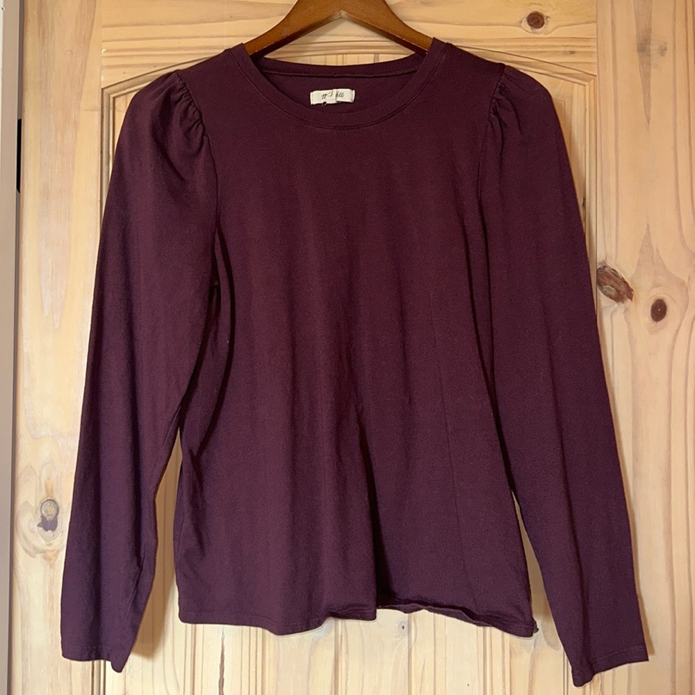 Madewell Long Sleeve shirt with ruffle sleeves